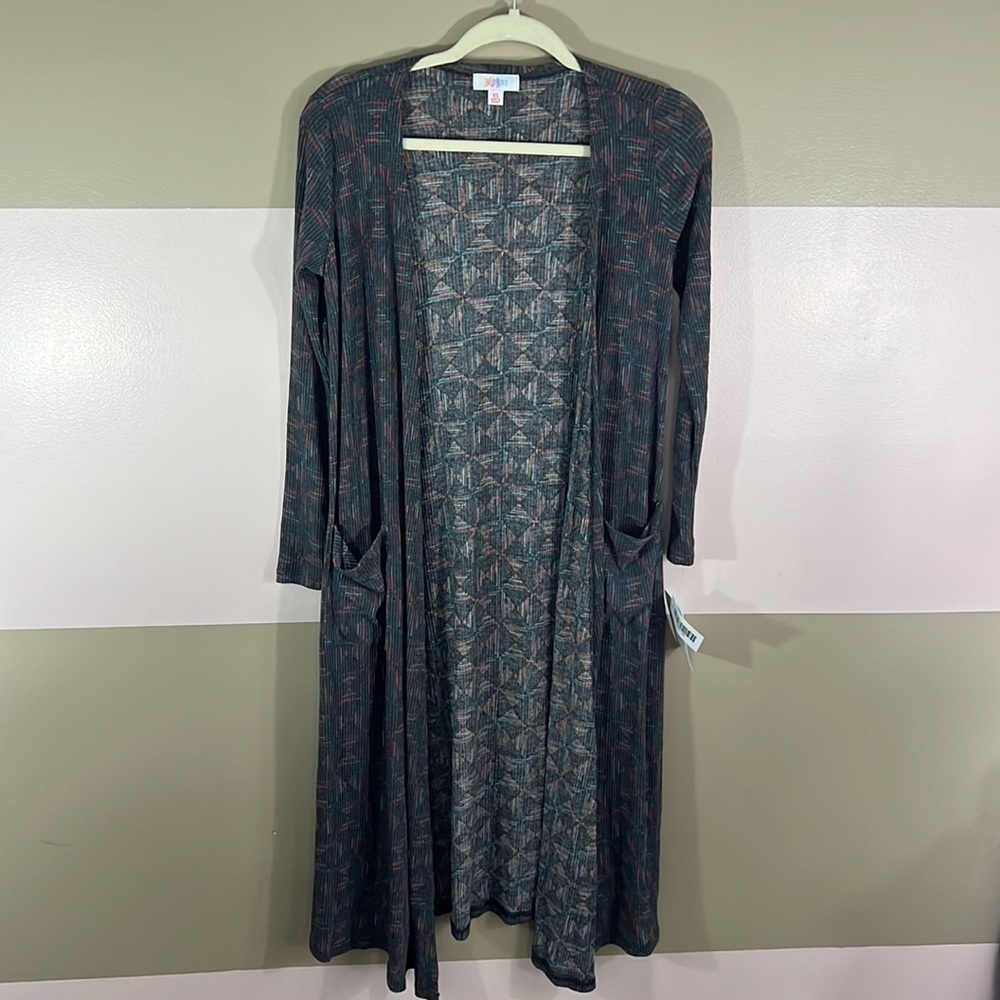 LulaRoe Sarah Multicolor Cardigan Sweater XS